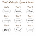 IndiviJewels Font Styles for Name Charms