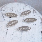 Personalised Silver Date Charms