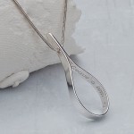 Personalised Silver Secret Teardrop Necklace new