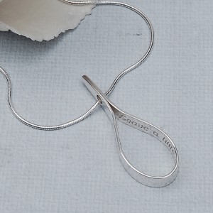 Personalised Silver Secret Teardrop Necklace