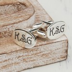 Personalised Oval Initial Cufflinks 2 copy