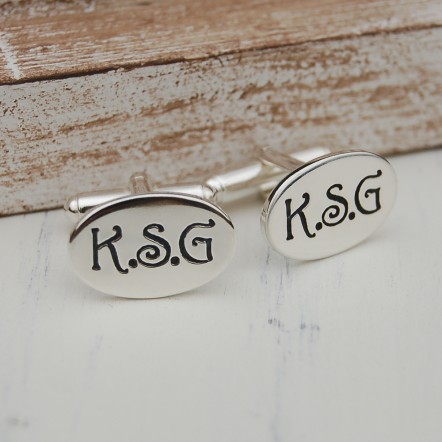 Personalised Oval Initial Cufflinks1 copy