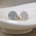 Personalised Silver Daddy I Love you Because Cufflinks