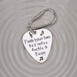 Personalised Silver Guitar Pick Back on Dish copy