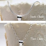 Personalised Silver Babyprints Necklace Chain Types