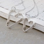 Personalised Silver Mummy and Me Secret Heart Necklace Set 