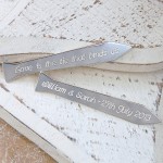 Personalised Silver Tie Shaped Shirt Collar Stiffeners 2