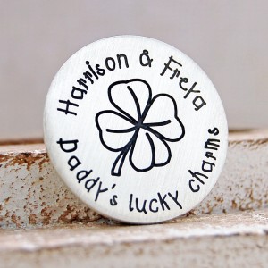 Daddys Lucky Charms Personalised Silver Golf Ball Marker