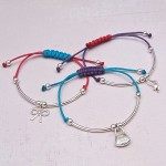 Girls Silver Friendship Bracelets with Charms Main Image