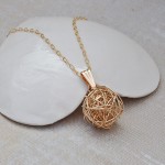 Gold Filled Birds Nest Necklace 2