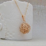 Gold Filled Birds Nest Necklace 3