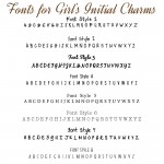 IndiviJewels font for Girls Initial Chams