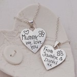 Mummy We Love You Silver Heart Necklace 2by Indivijewels