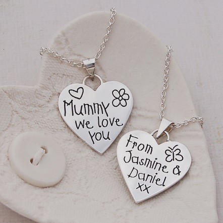 Mummy We Love You Silver Heart Necklace 2by Indivijewels