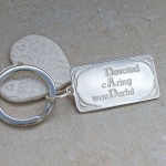 Personalised Silver DAD Keyring front