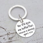 Silver Keyring with Personalised Message 1