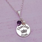 Silver Personalised Princess Necklace Main Image