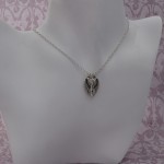 Silver Personalised Angel Wings Necklace on Bust