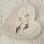 Freshwater Pearl & Angel Wing Earrings4