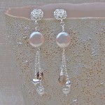 Pearl and Gemstone wedding earrings copy