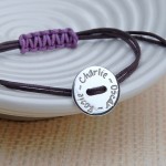 Personalised Silver Button Friendship Bracelet Three Names 2