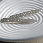 Personalised Silver Latitude Longtitude Collar Stiffeners 1