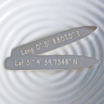 Personalised Silver Latitude Longtitude Collar Stiffeners 3