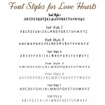 IndiviJewels Font Styles for Love Hearts Necklaces