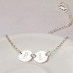 Personalised Silver Two Disc Initial Necklace