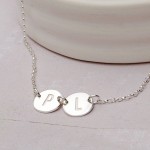 Personalised Silver Two Disc Necklace Alt