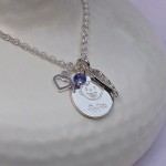 Personalised Silver New Mum Charm Necklace