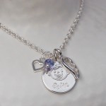 Personalised Silver New Mum Charm Necklace 2