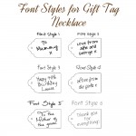 IndiviJewels Font Styles for Gift Tag Necklace
