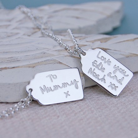 Personalised Sterling Silver Gift Tag Necklace To Mummy 2