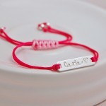 Girls Personalised Silver Bar Bracelet