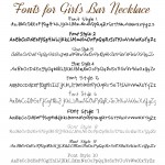 IndiviJewels fonts for Girls Bar Necklace