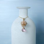 Gold Fill Bird's Nest Entwined Pearl & Gemstone Necklace 4