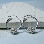 Sterling Silver Entwined Pearl Hoop Earrings 4 copy
