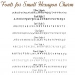 IndiviJewels Font Styles for Small Hexagon Charm