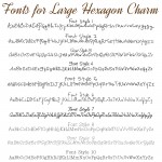 IndiviJewels Font Styles for Large Hexagon Charm