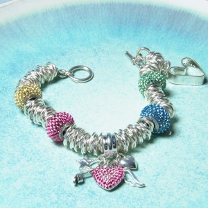 Personalised sterling silver & Swarovski bead bracelet1 copy