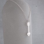 IndiviJewels Personalised Silver Arrow Heart Necklace