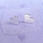 IndiviJewels Polished Heart Earrings