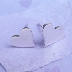 IndiviJewels Polished Heart Earrings