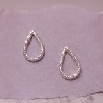 IndiviJewels Silver Faceted Teardrop Earrings main
